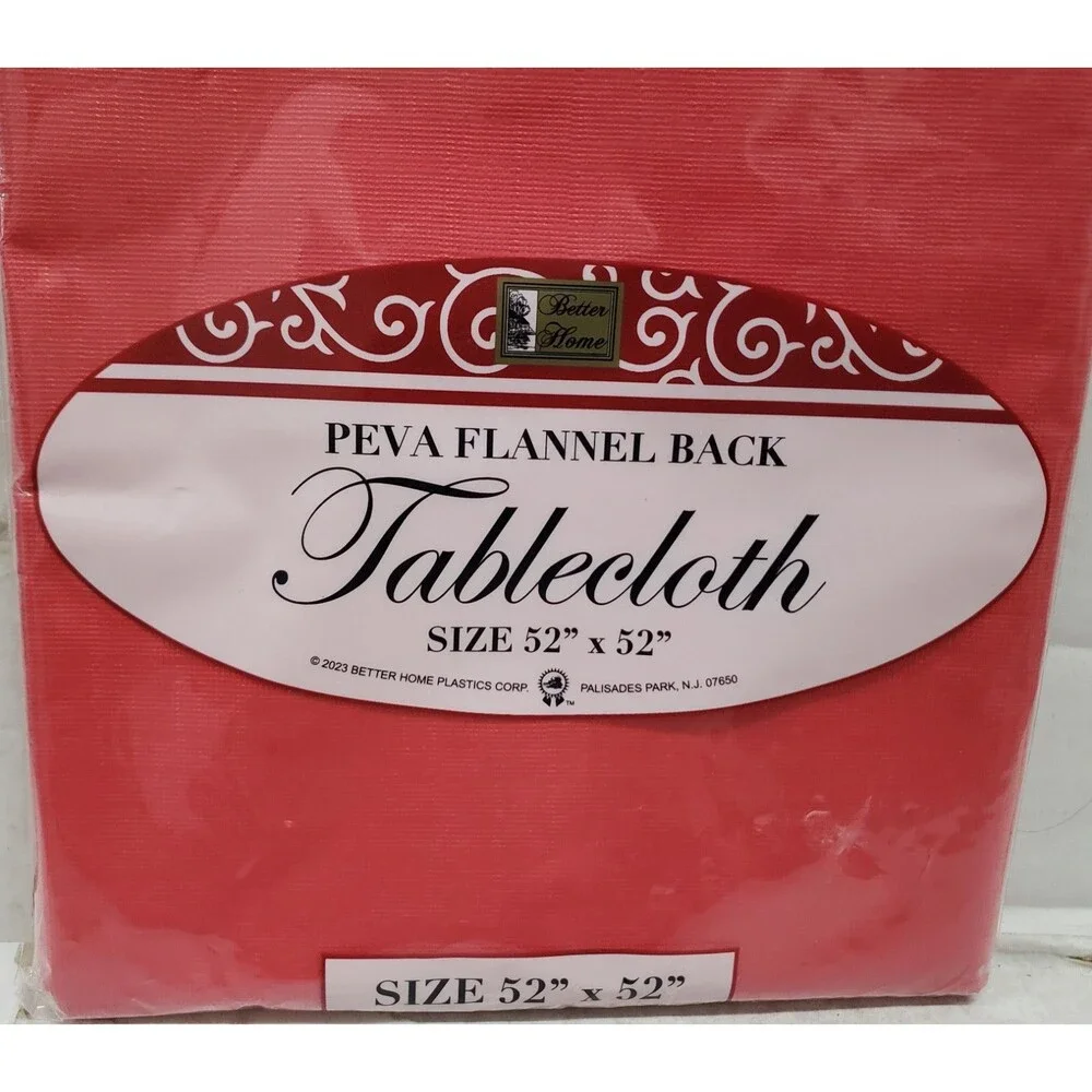 Peva Vinyl Flannel Back Tablecloth 60